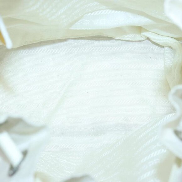 PRADA Backpack Nylon White Silver Auth 85291V - Picture 3 of 15